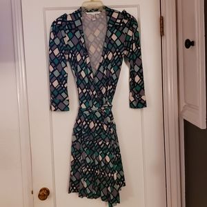 Classic Diane Von Furstenberg collared wrap dress